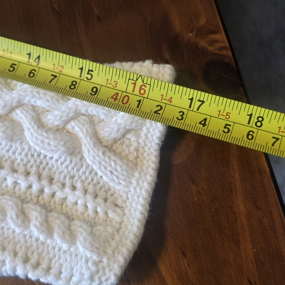 Lauren Ralph Lauren Cream Cotton Cable Knit Sweater 3/4 Sleeve Petite Small - Picture 7 of 7